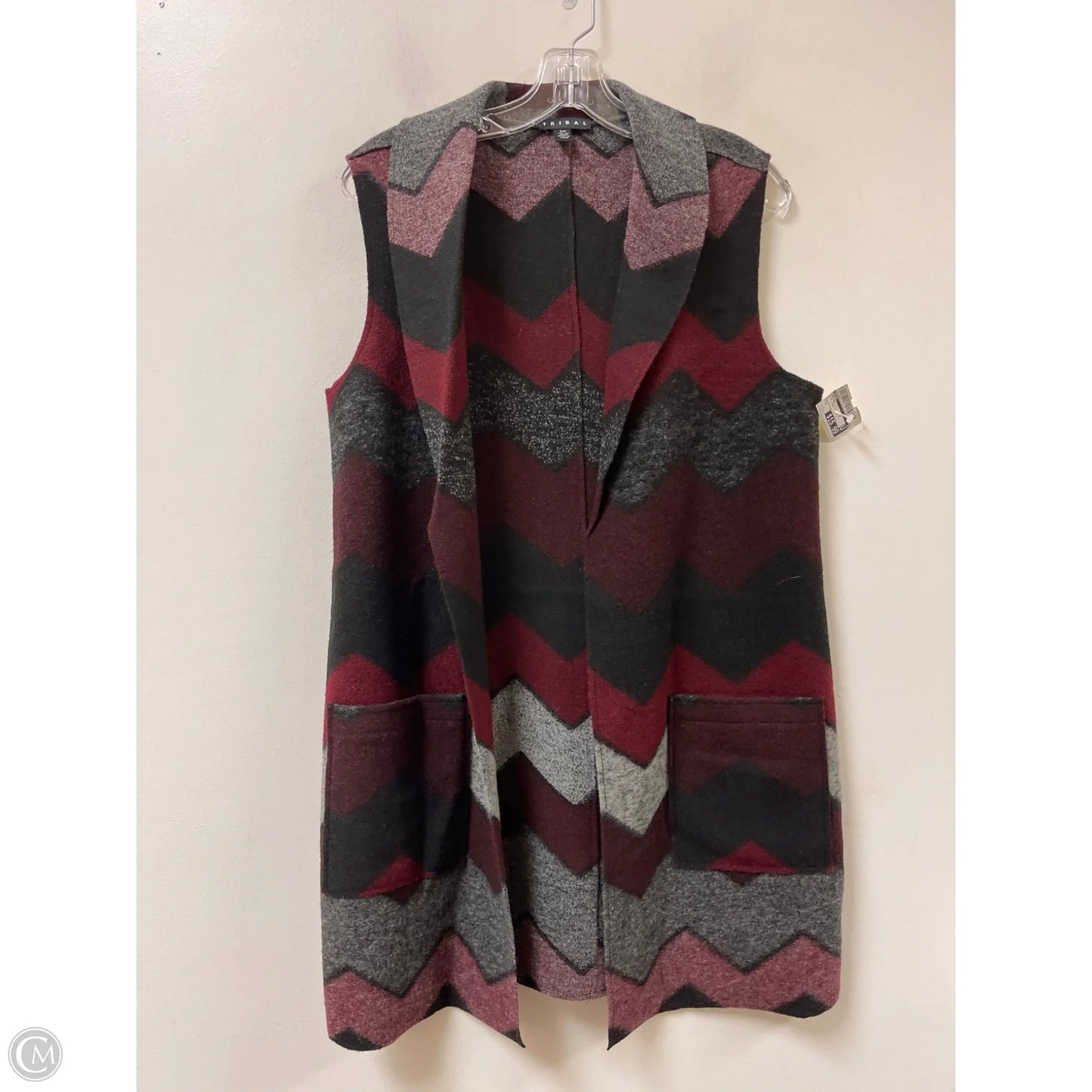 Cardigan By Tribal In Black & Red, Size: S
