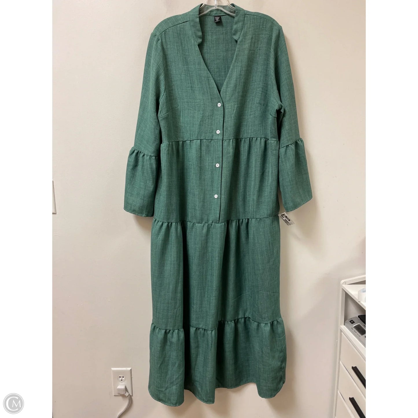 Dress Casual Maxi By Shein In Green, Size: 1x