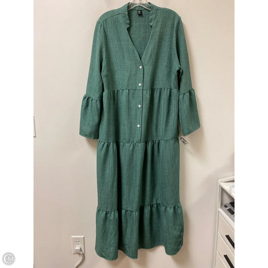 Dress Casual Maxi By Shein In Green, Size: 1x