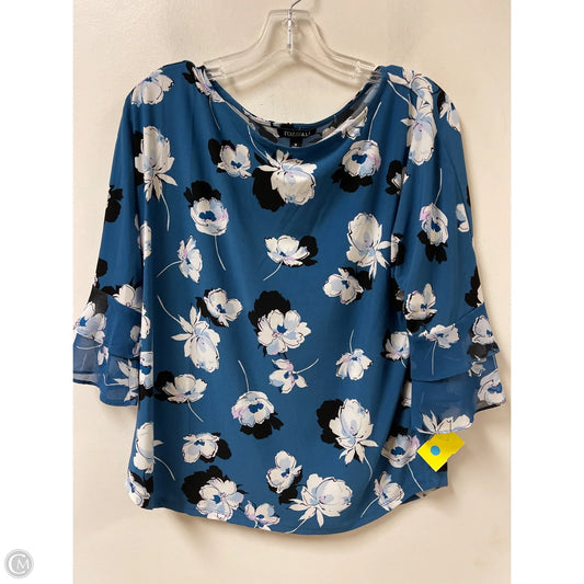 Top Long Sleeve By Roz And Ali In Blue, Size: M