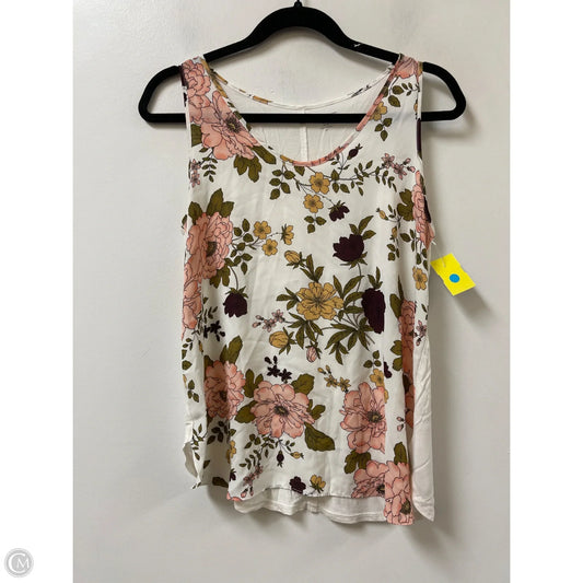 Top Sleeveless By Loft In Floral Print, Size: Sp