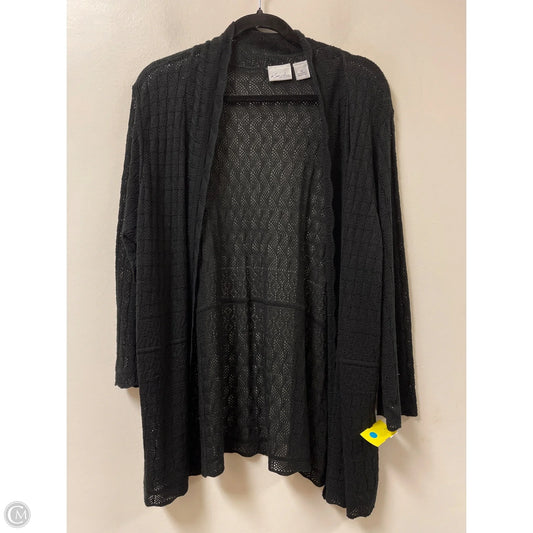 Cardigan By Kim Rogers In Black, Size: 2x