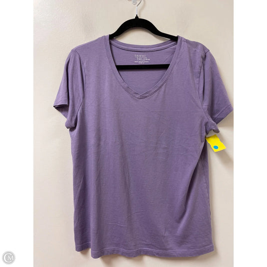 Top Short Sleeve By Time And Tru In Purple, Size: L