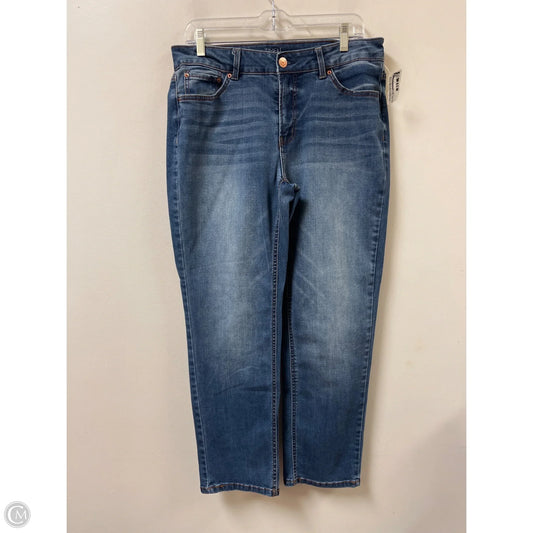 Jeans Straight By Time And Tru In Blue Denim, Size: 12