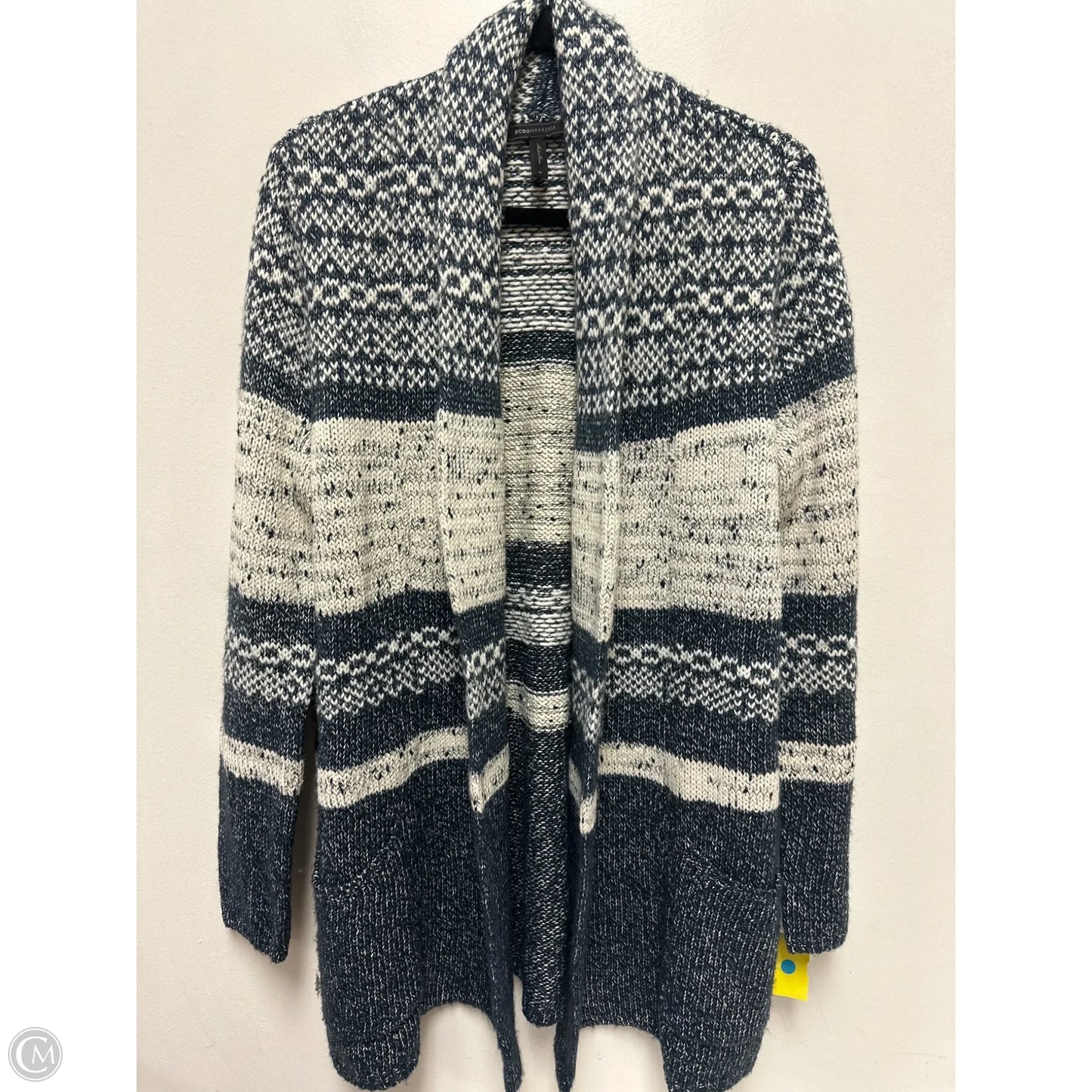 Cardigan By Bcbgmaxazria In Blue & White, Size: M
