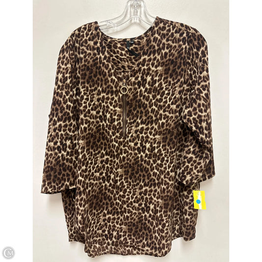 Top Long Sleeve By Clothes Mentor In Animal Print, Size: Xl