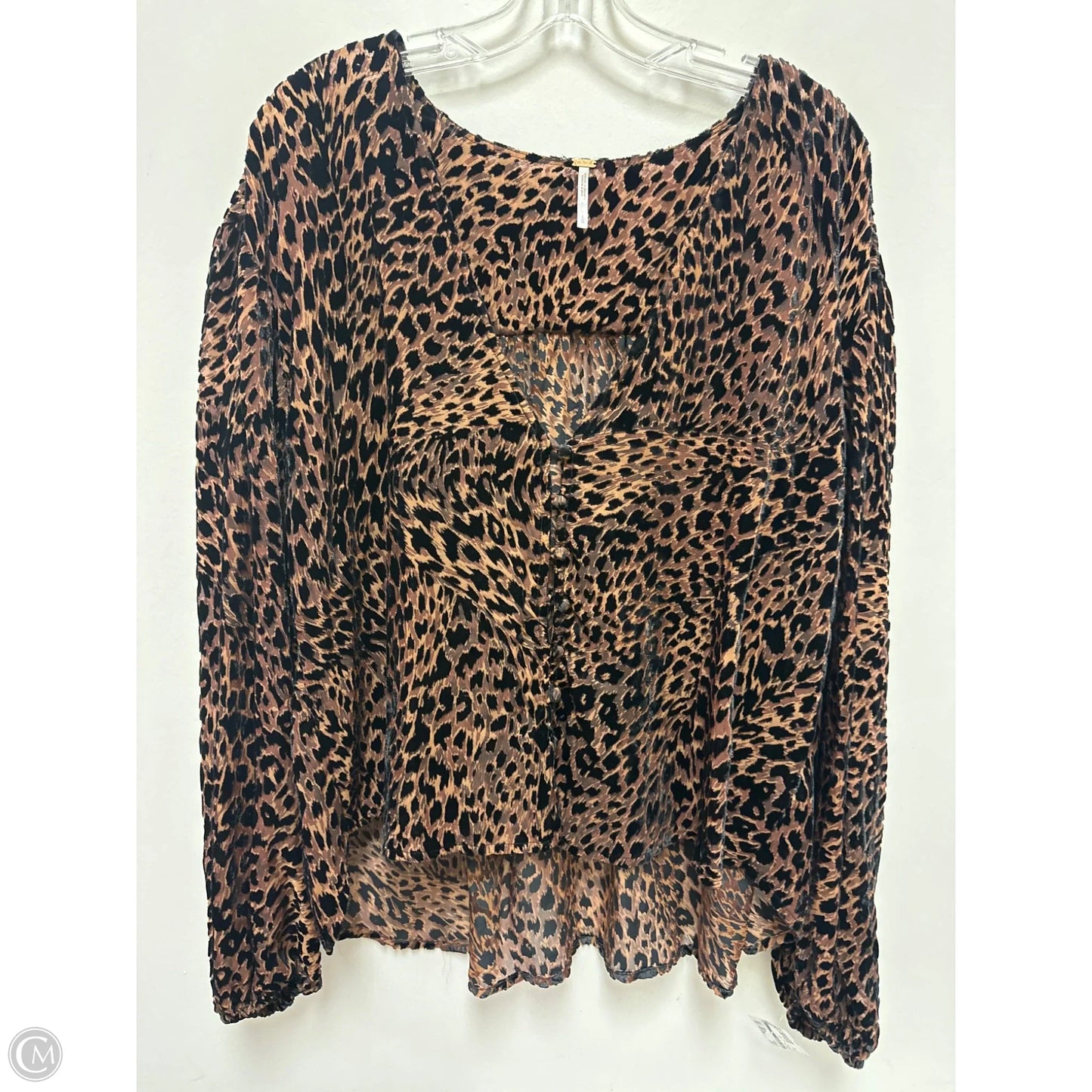 Top Long Sleeve By Free People In Animal Print, Size: L