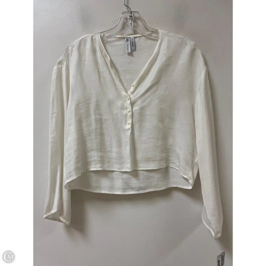 Blouse Long Sleeve By Zara In White, Size: Xs