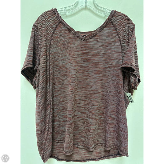 Athletic Top Short Sleeve By Xersion In Orange, Size: 1x