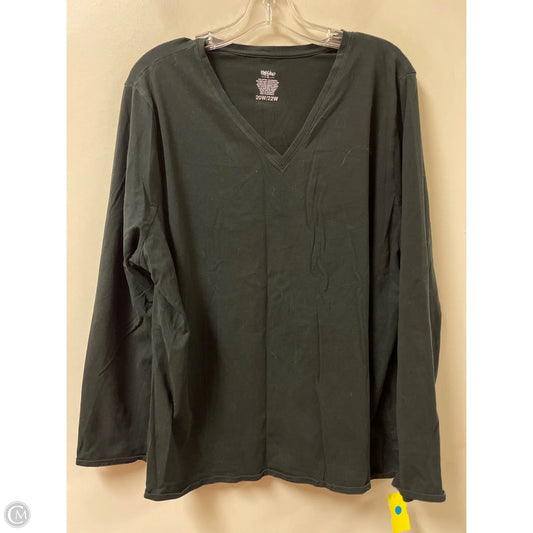 Top Long Sleeve By Mossimo In Black, Size: 2x