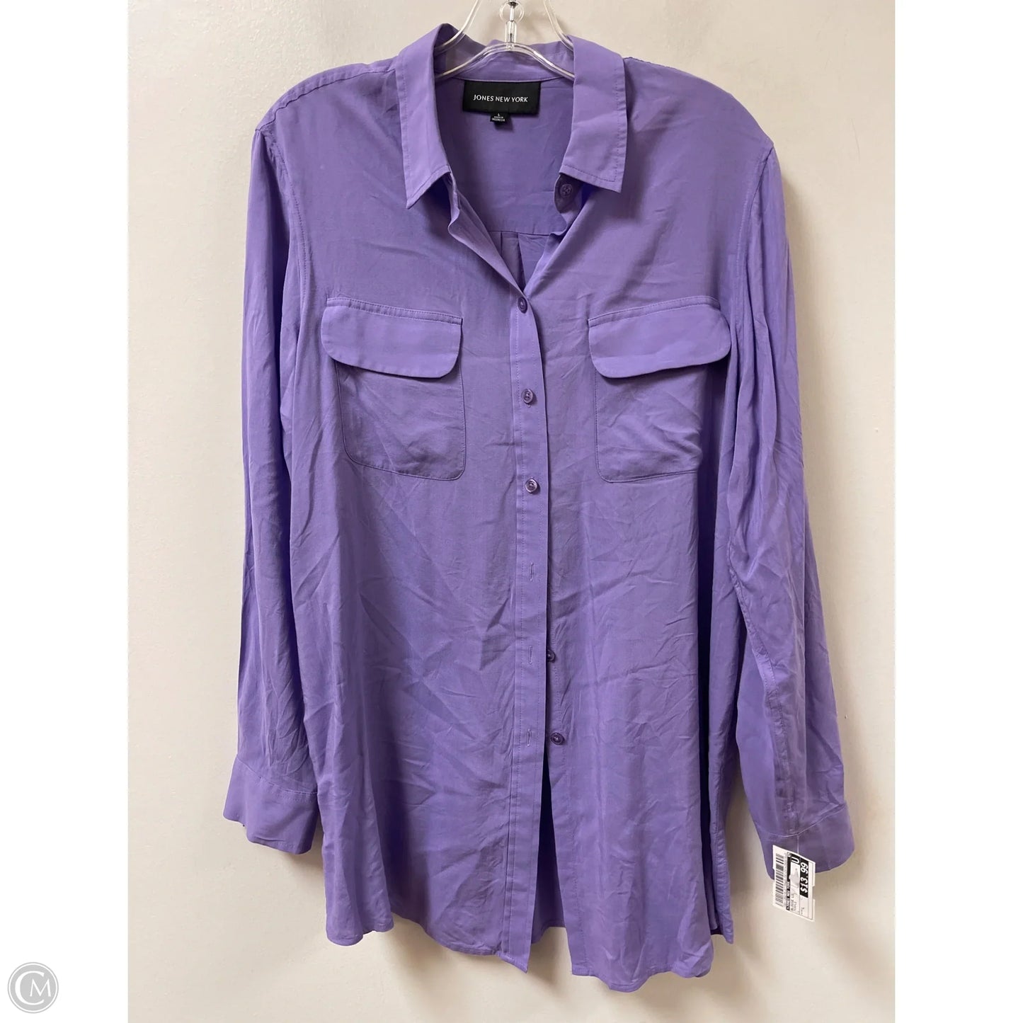 Blouse Long Sleeve By Jones New York In Purple, Size: L