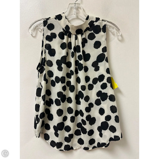 Top Sleeveless By Who What Wear In Polkadot Pattern, Size: M