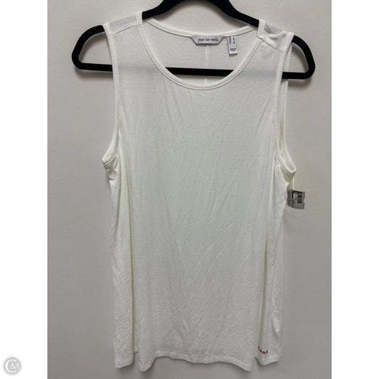 Top Sleeveless By Peace Love World In White, Size: L