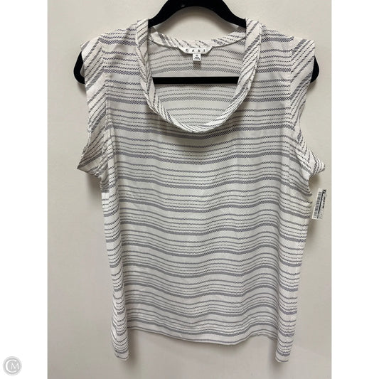 Top Sleeveless By Cabi In Black & White, Size: M
