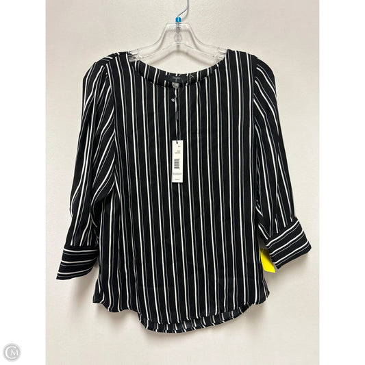 Top Long Sleeve By Tahari In Black & White, Size: Xs