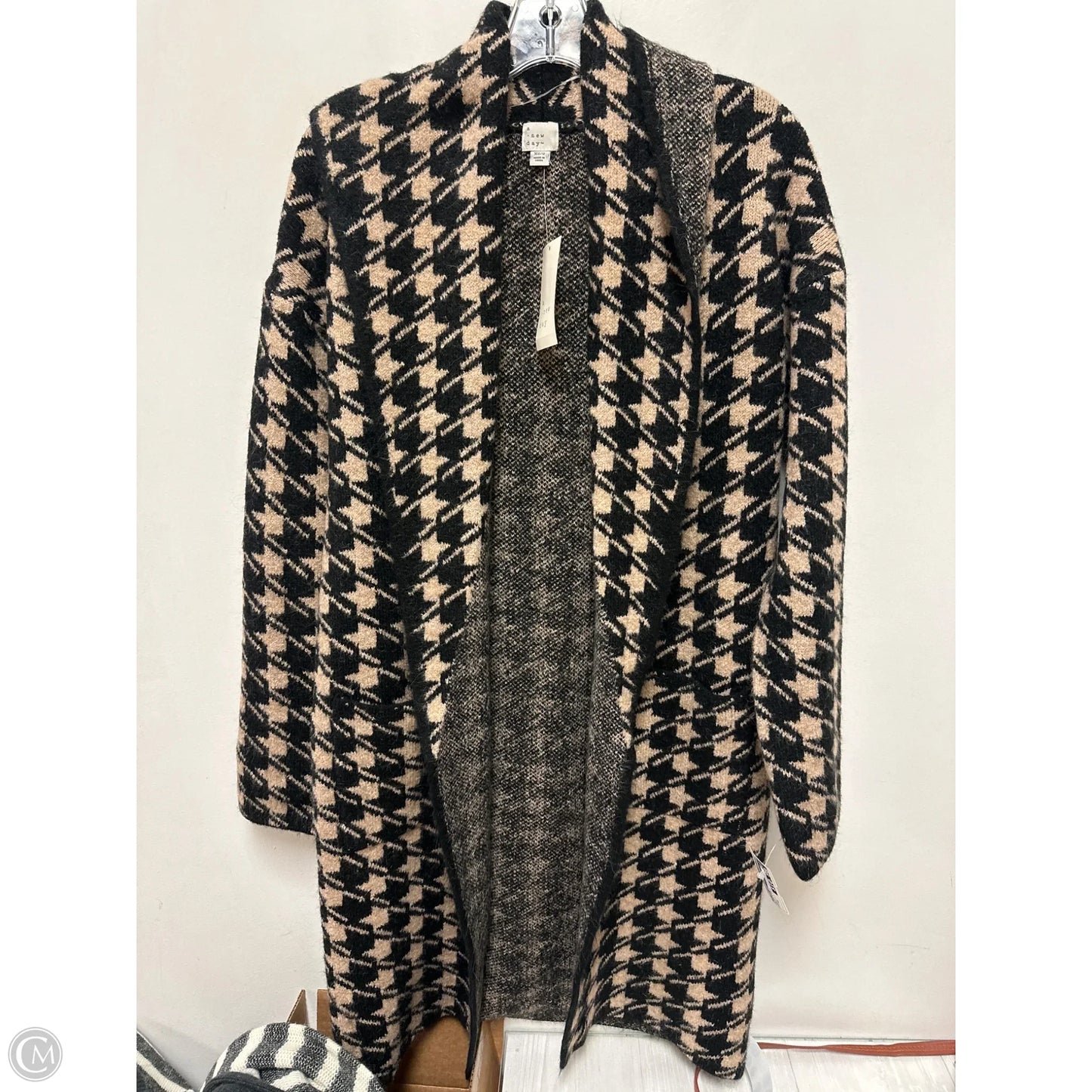 Cardigan By A New Day In Black & Cream, Size: Xs