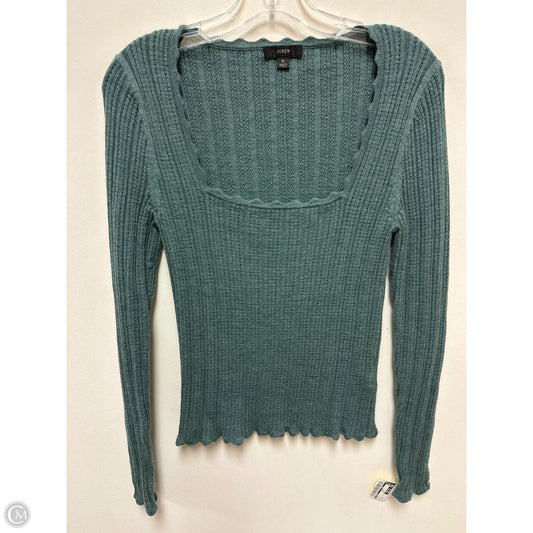 Top Long Sleeve By J. Crew In Green, Size: M