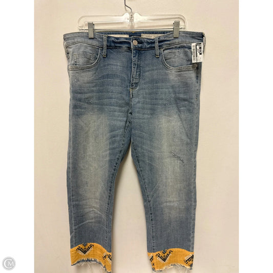 Jeans Straight By Pilcro In Blue Denim, Size: 14