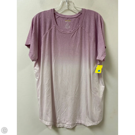Athletic Top Short Sleeve By Tek Gear In Purple, Size: Xl