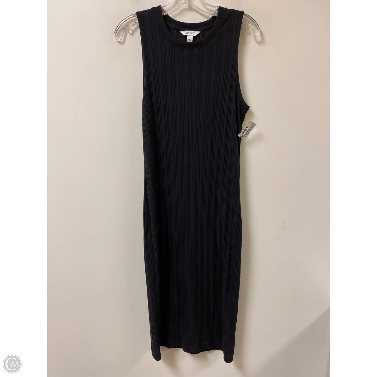 Dress Casual Midi By Nine West In Black, Size: L