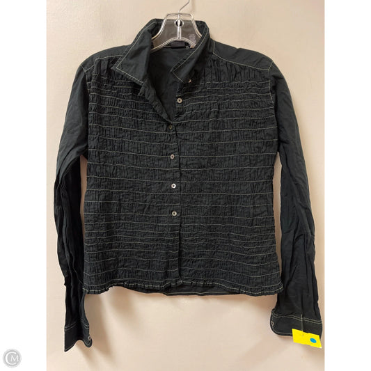 Blouse Long Sleeve By Gap In Black, Size: M