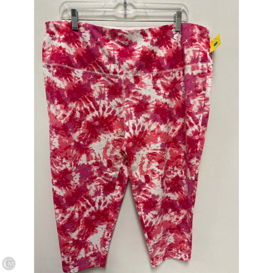Athletic Leggings By Belle By Kim Gravel In Pink, Size: Xl