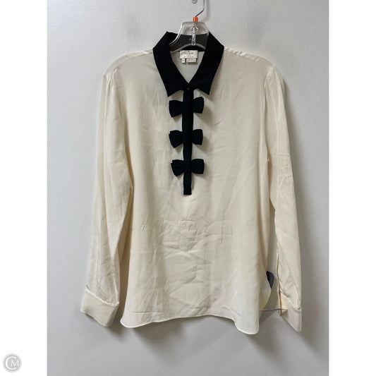 Top Long Sleeve Designer By Kate Spade In Cream, Size: M