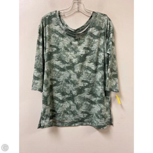 Top Long Sleeve By Wonderly In Green, Size: M