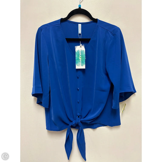 Top Short Sleeve By Clothes Mentor In Blue, Size: M