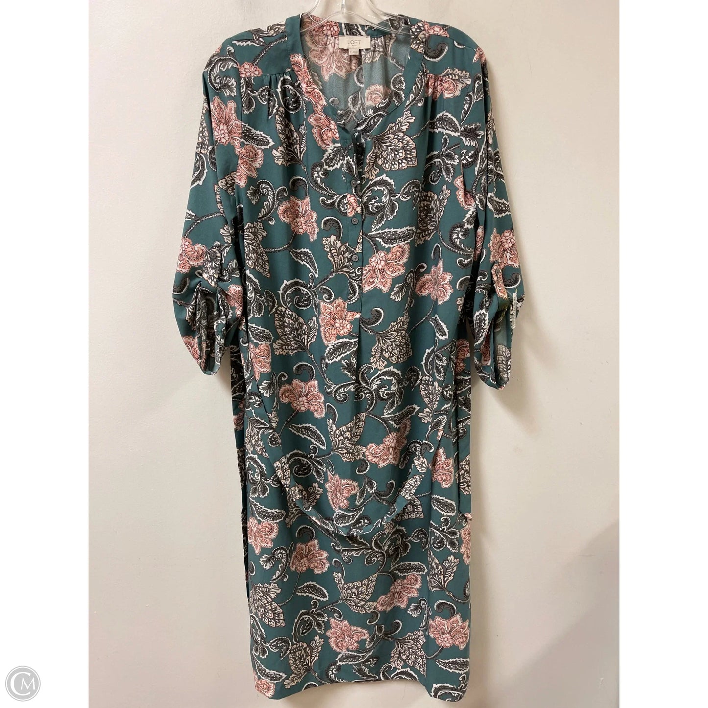 Dress Casual Midi By Loft In Multi-colored, Size: M