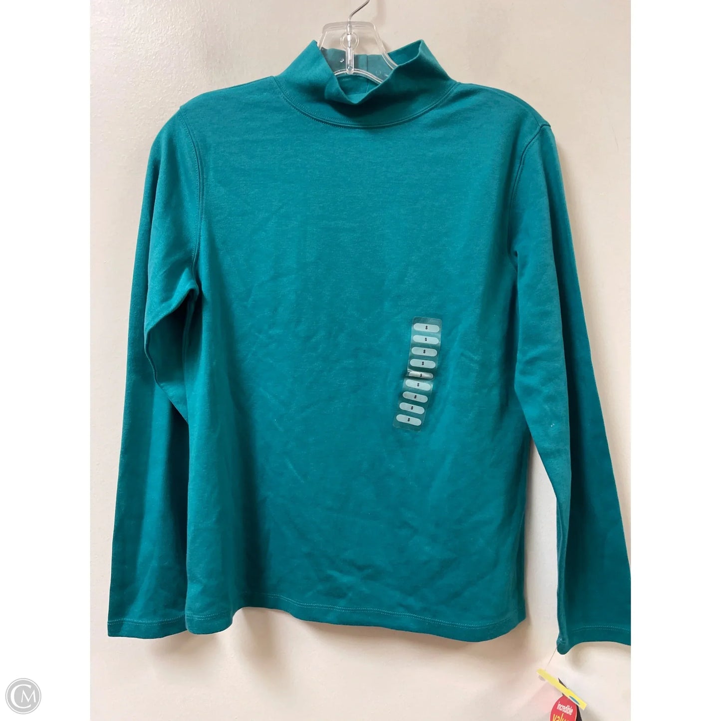 Top Long Sleeve By Relativity In Teal, Size: S