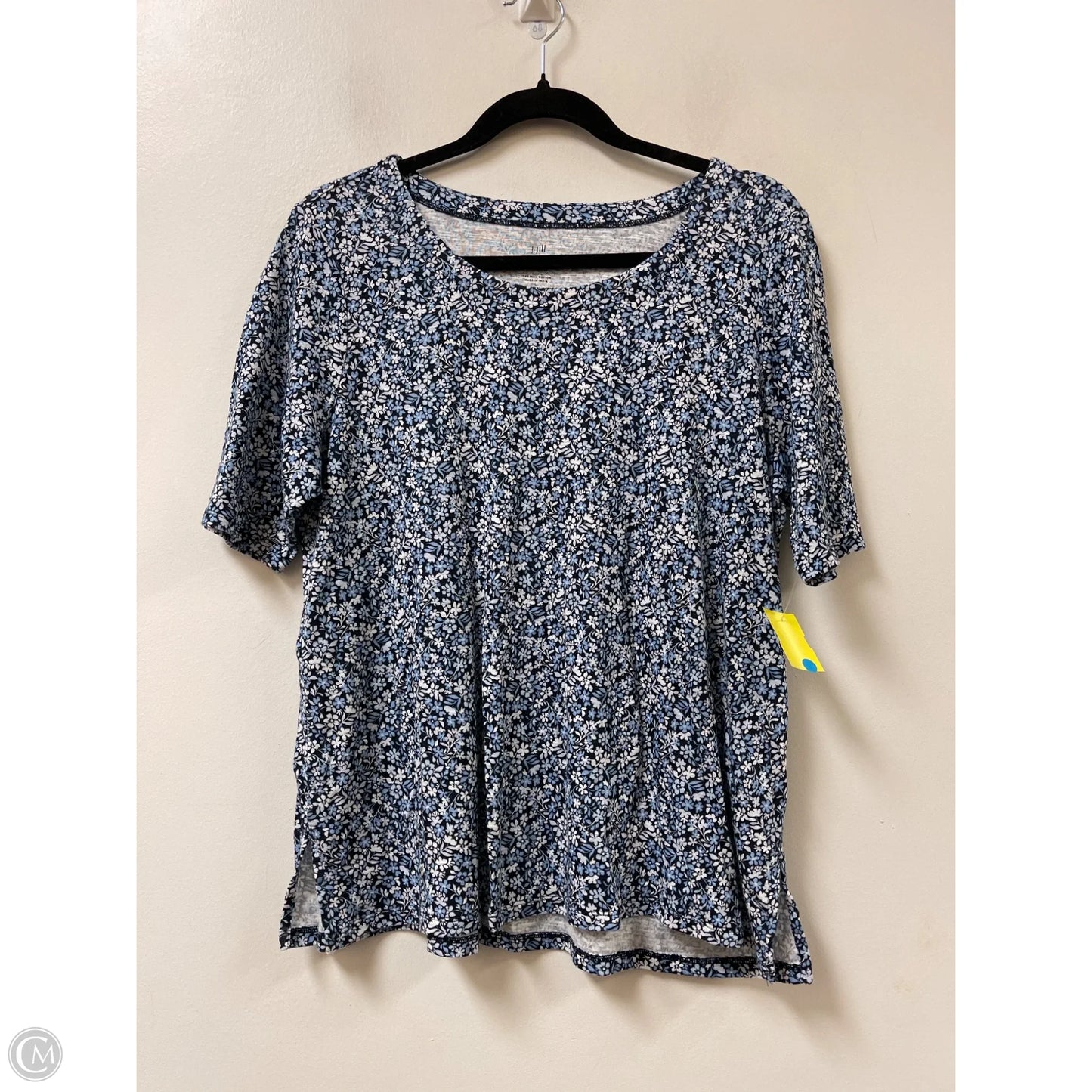 Top Short Sleeve By J. Jill In Blue, Size: Lp