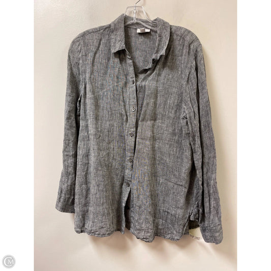 Blouse Long Sleeve By J. Jill In Grey, Size: M