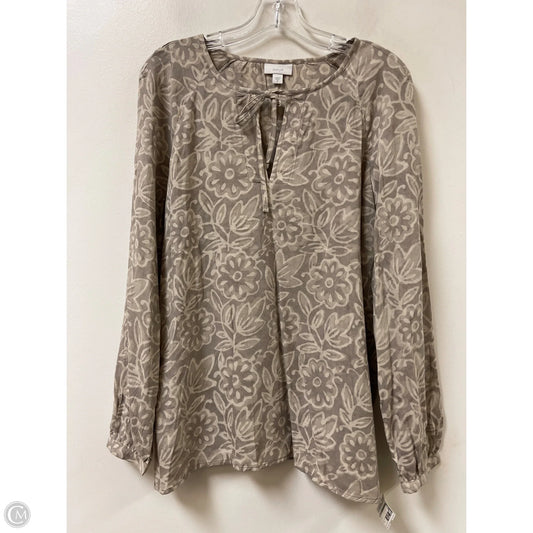 Top Long Sleeve By Pure Jill In Brown, Size: M