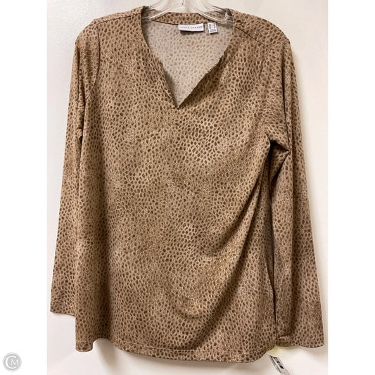 Top Long Sleeve By Susan Graver In Brown, Size: S