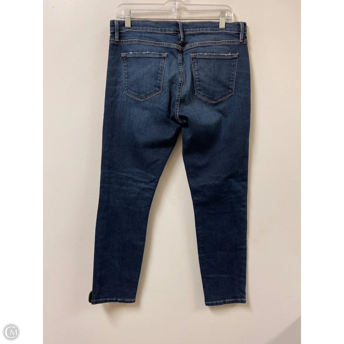 Jeans Skinny By Frame In Blue Denim, Size: 8