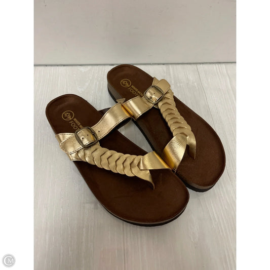 Sandals Flats By White Mountain In Gold, Size: 10