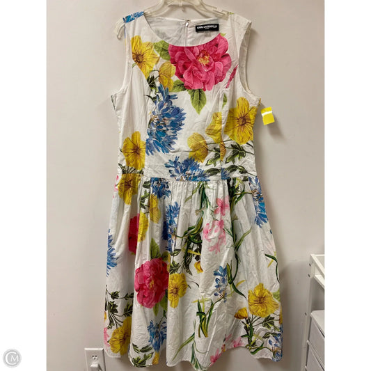 Dress Designer By Karl Lagerfeld In Floral Print, Size: 1x