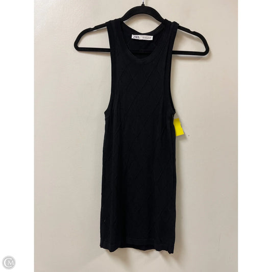 Top Sleeveless By Zara In Black, Size: L