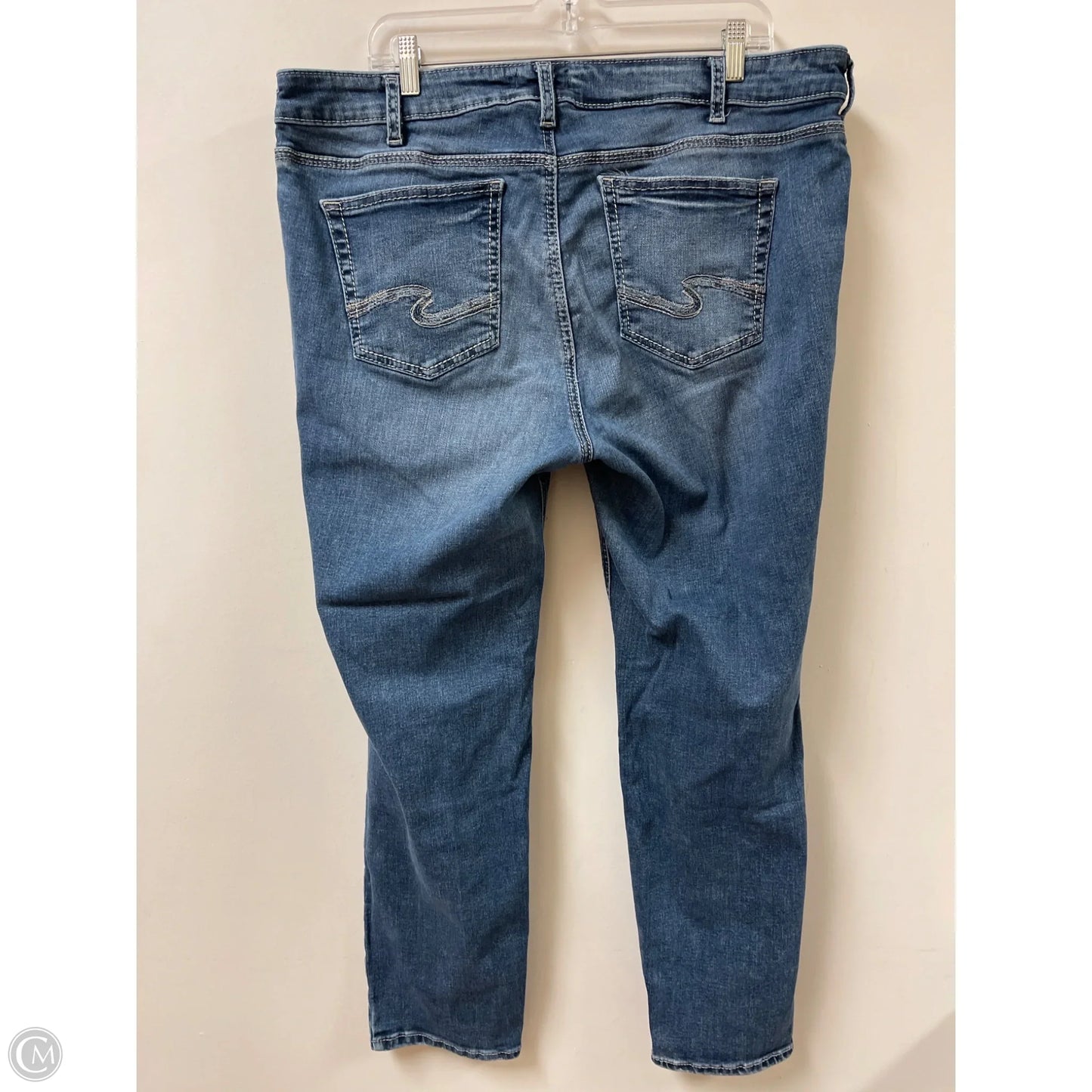 Jeans Straight By Silver In Blue Denim, Size: 18