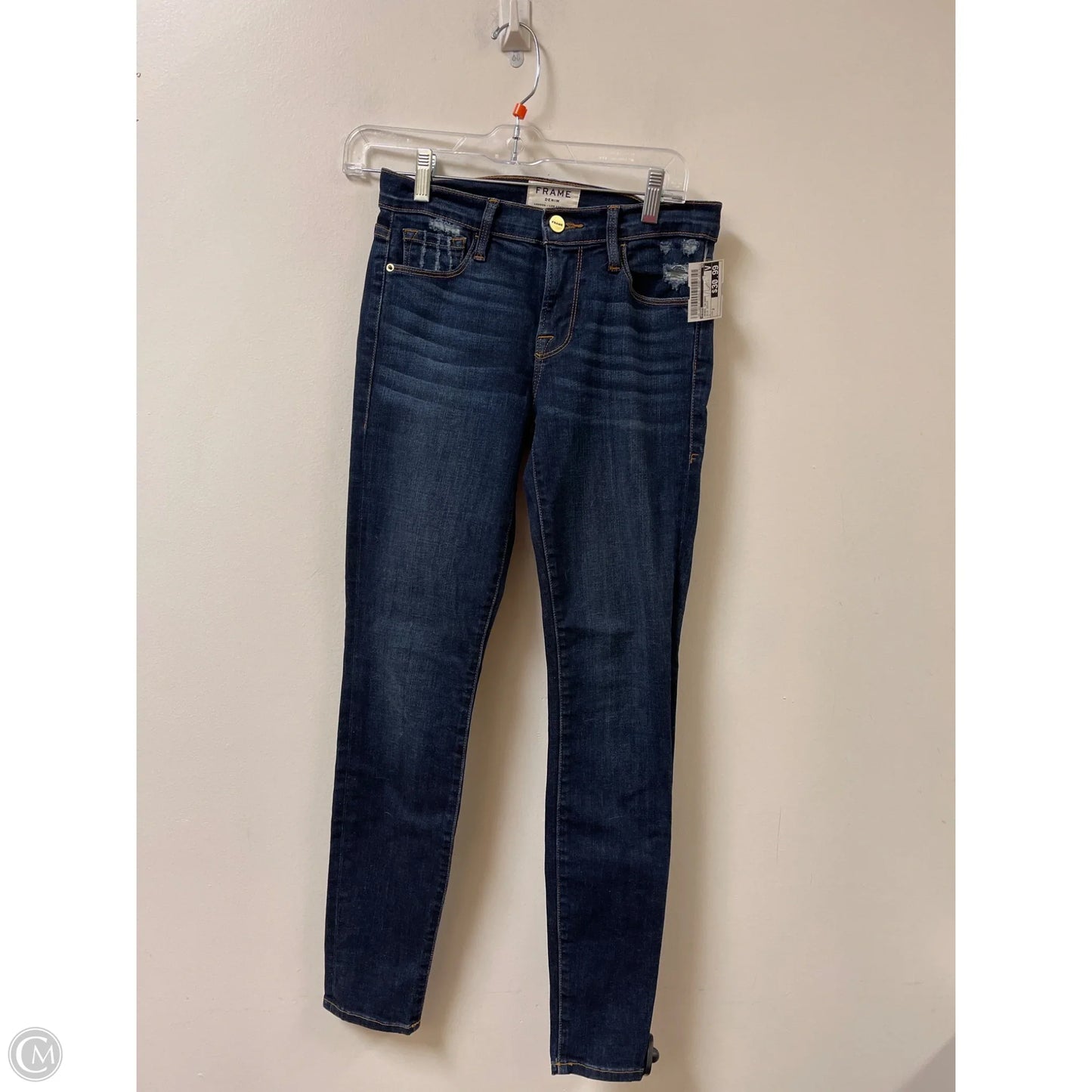 Jeans Skinny By Frame In Blue Denim, Size: 2