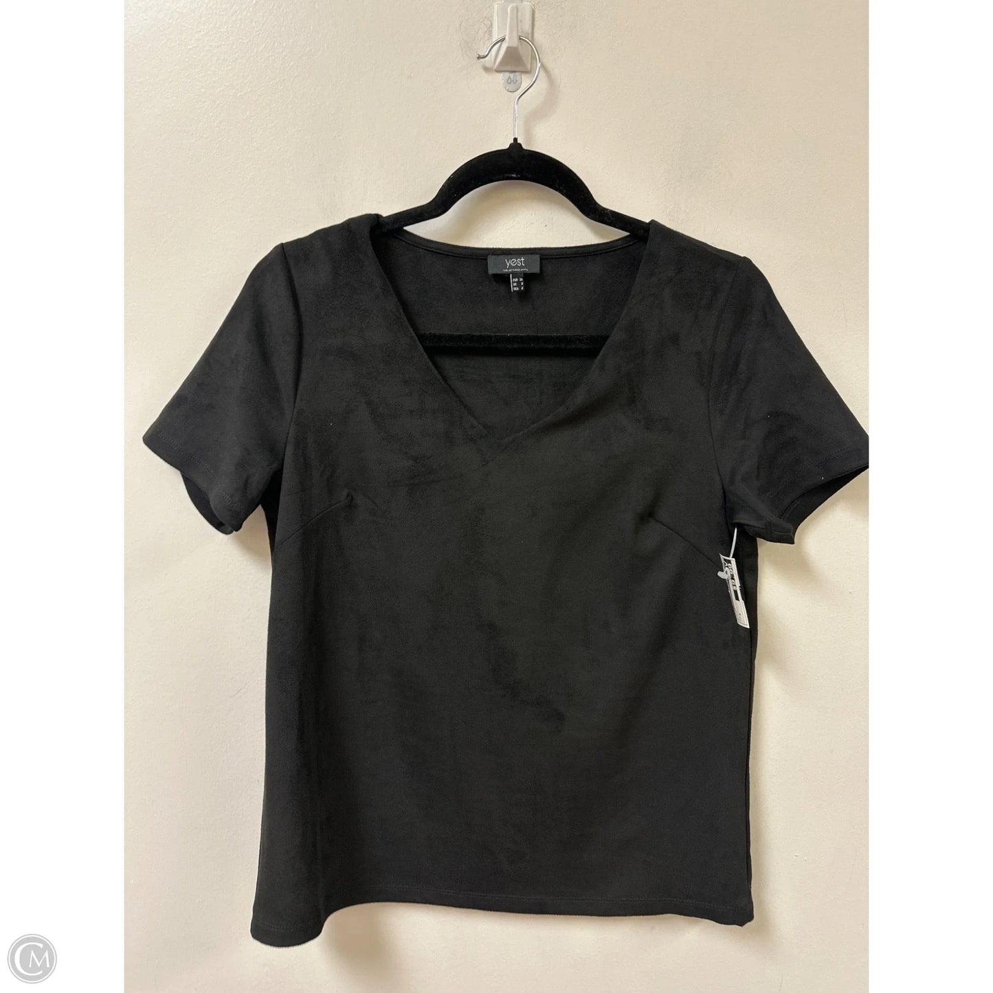 Top Short Sleeve By Yest In Black, Size: S