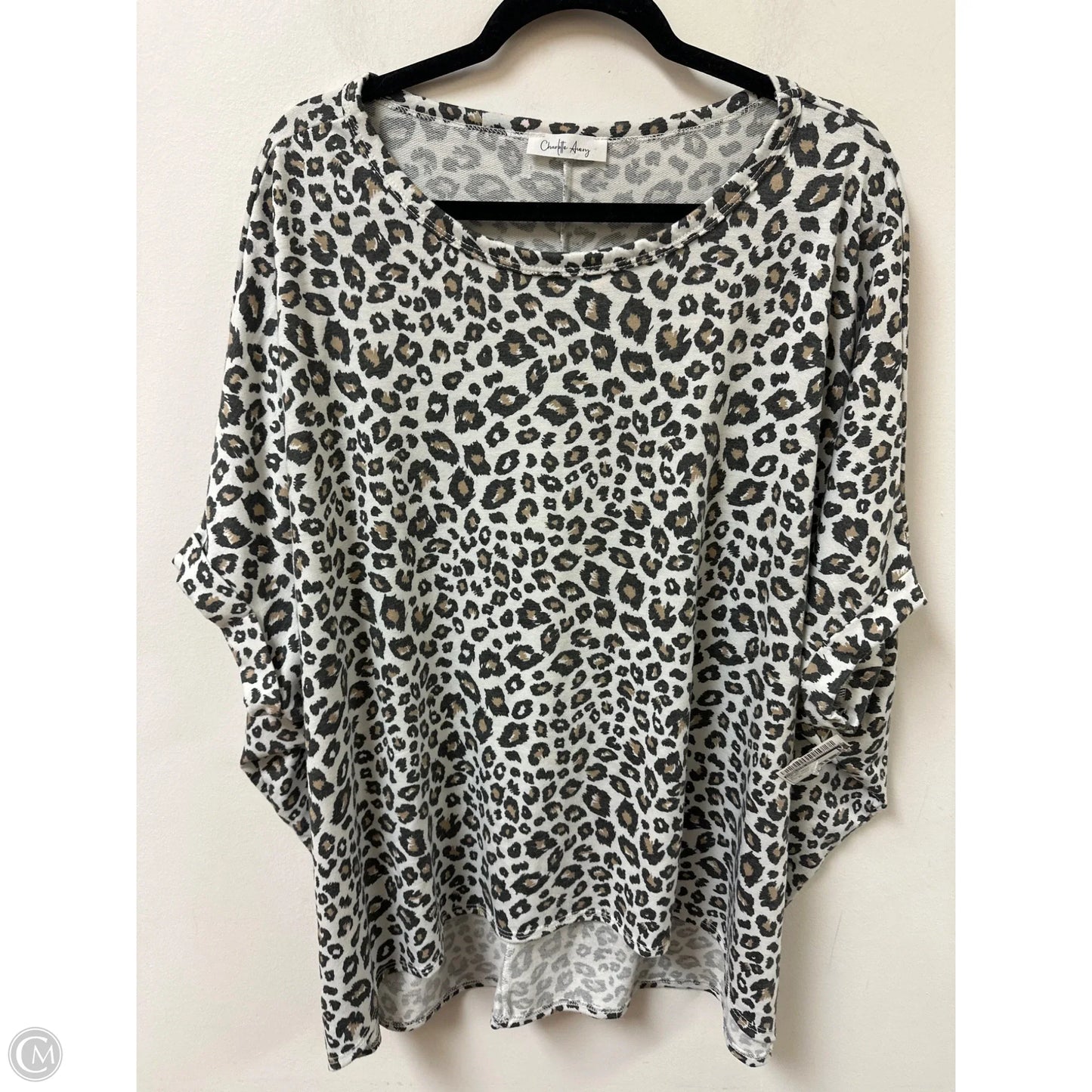 Top Short Sleeve By Charlotte Avery In Animal Print, Size: Xl