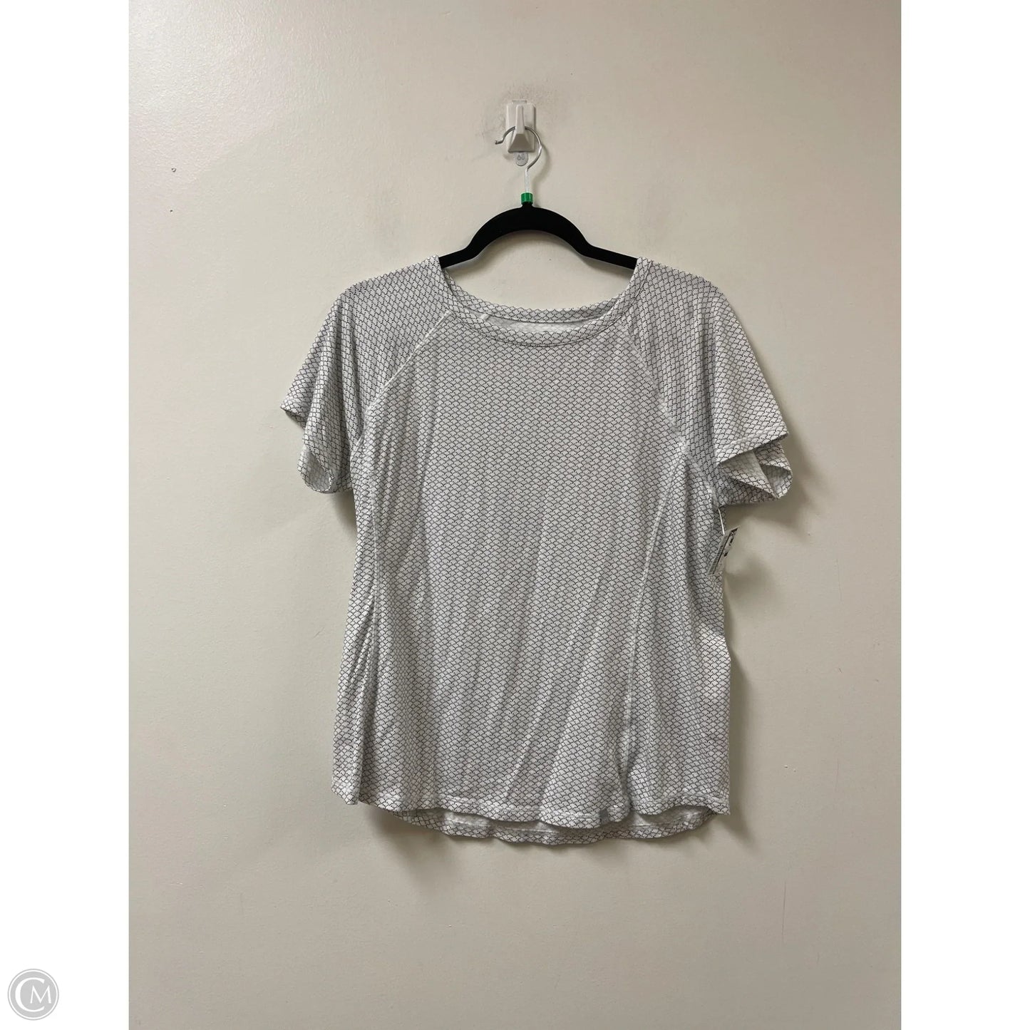 Top Short Sleeve By Talbots In Black & White, Size: Lp