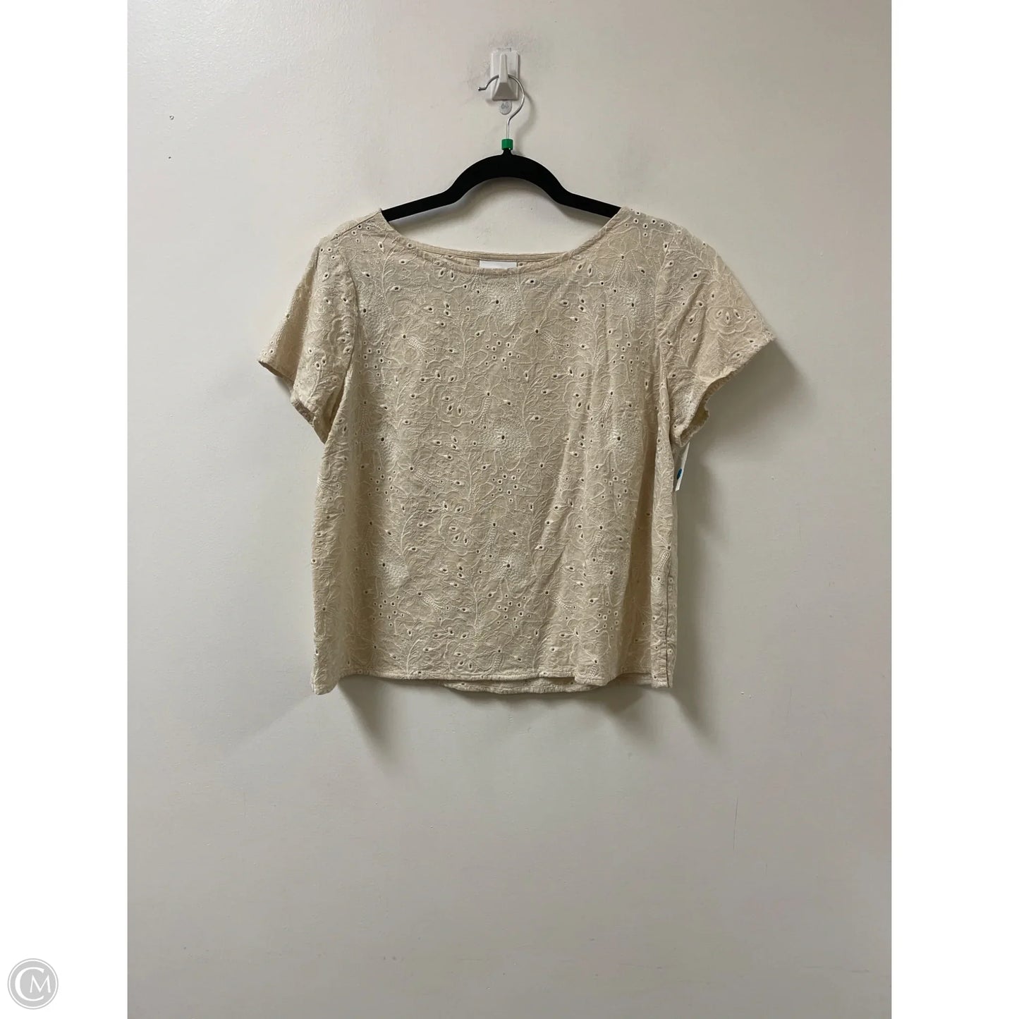 Top Short Sleeve By J. Jill In Cream, Size: Mp