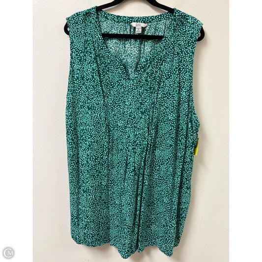 Top Short Sleeve By Croft And Barrow In Green, Size: 3x