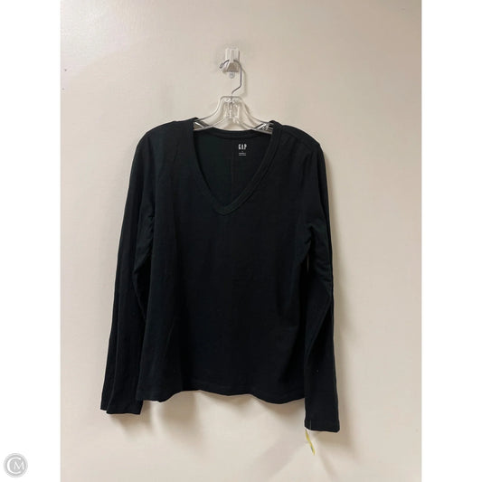 Top Long Sleeve By Gap In Black, Size: L