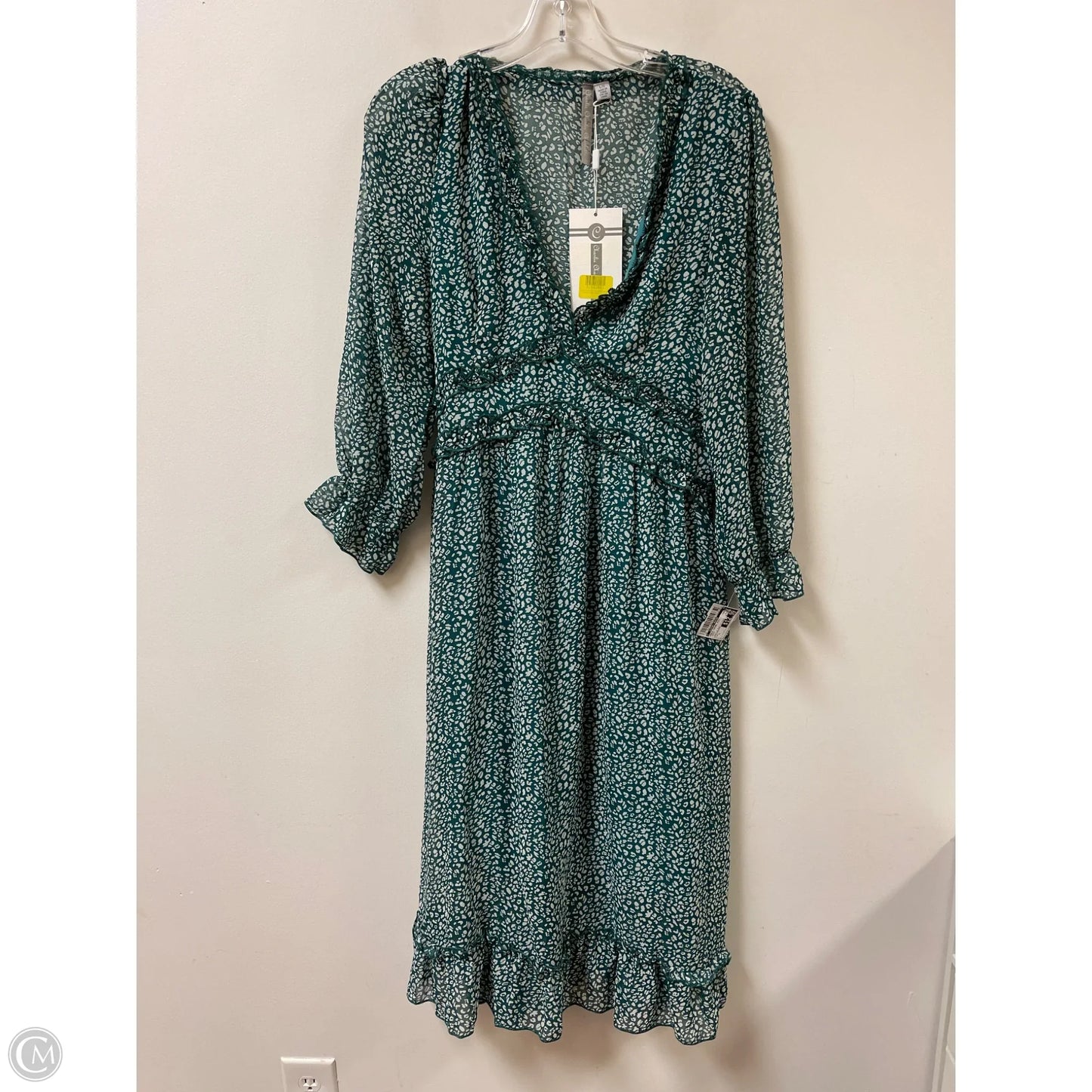 Dress Casual Midi By Clothes Mentor In Green, Size: L