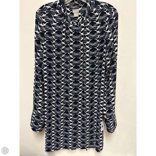 Dress Casual Midi By Chicos In Navy, Size: L