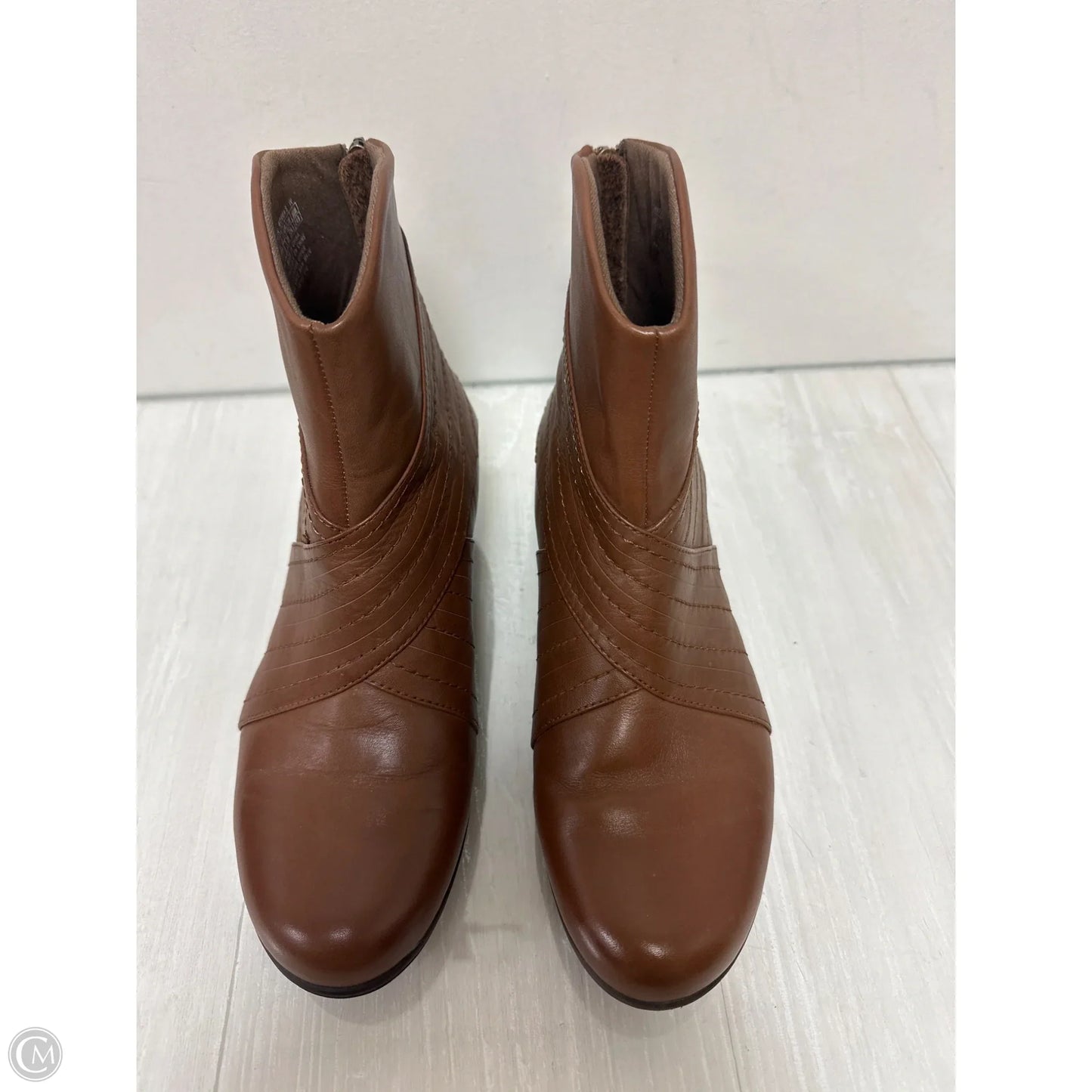 Boots Ankle Heels By Rockport In Brown, Size: 7.5